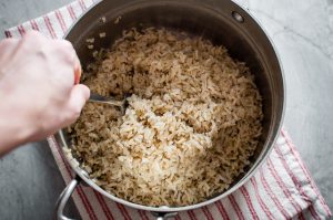 Fluff the rice